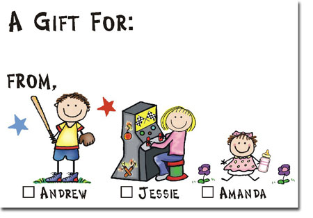 Pen At Hand Stick Figures - Full Color Gift Enclosure Cards (Checkboxes) Pen At Hand Stick Figures - Full Color Gift Enclosure Cards (Checkboxes)